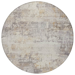 HomeRoots 8' Round Abstract Indoor-Outdoor Area Rug - Durable, Washable, Stylish, Perfect for High-Traffic Spaces 689325