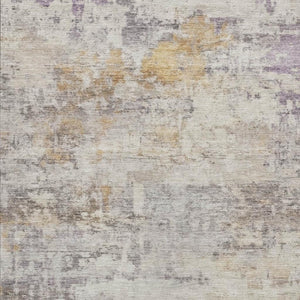 HomeRoots 8' X 10' Stylish Linen & Beige Abstract Washable Area Rug for Indoor/Outdoor High-Traffic Spaces 689326