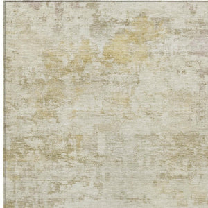 HomeRoots 5' X 8' Beige and Ivory Abstract Area Rug - Washable, Durable, Stylish for Indoor and Outdoor Spaces 689330