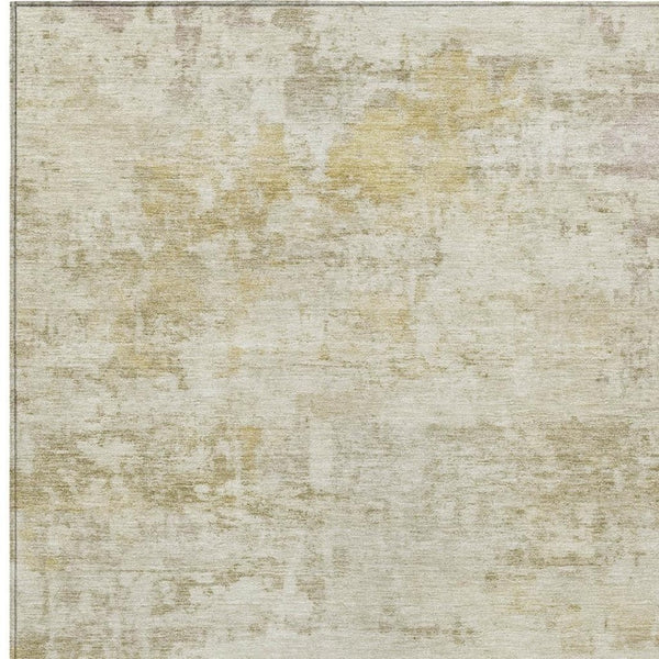 HomeRoots 5' X 8' Beige and Ivory Abstract Area Rug - Washable, Durable, Stylish for Indoor and Outdoor Spaces 689330