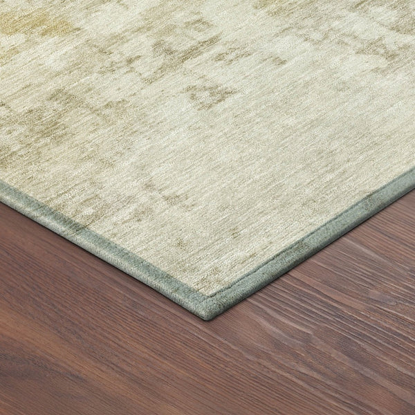 HomeRoots 8' Abstract Beige and Ivory Round Washable Area Rug for Indoor & Outdoor Spaces - Modern Style! 689331