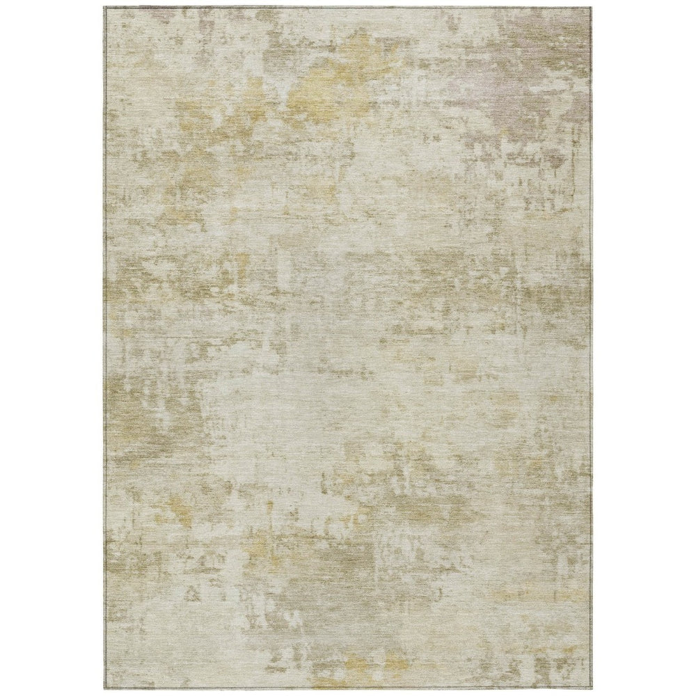 HomeRoots 9' X 12' Beige Abstract Area Rug - Washable, Durable, Stylish for Indoor & Outdoor High-Traffic Use 689333
