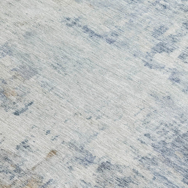 HomeRoots 9' X 12' Sky Blue Abstract Washable Area Rug - Stylish, Durable, Indoor/Outdoor for High-Traffic Spaces 689339