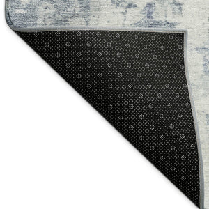 HomeRoots 9' X 12' Sky Blue Abstract Washable Area Rug - Stylish, Durable, Indoor/Outdoor for High-Traffic Spaces 689339