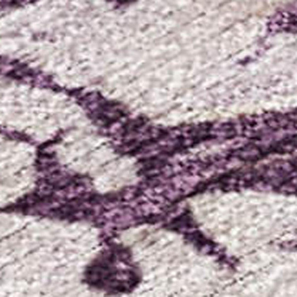 HomeRoots 5' X 8' Stylish Eggplant and Beige Abstract Washable Area Rug for Indoor/Outdoor Living Spaces 689360