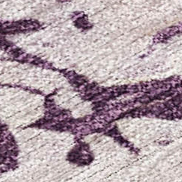 HomeRoots 8' X 10' Stylish Eggplant & Beige Abstract Indoor/Outdoor Area Rug - Durable, Washable, Versatile! 689362
