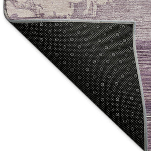 HomeRoots 8' X 10' Stylish Eggplant & Beige Abstract Indoor/Outdoor Area Rug - Durable, Washable, Versatile! 689362