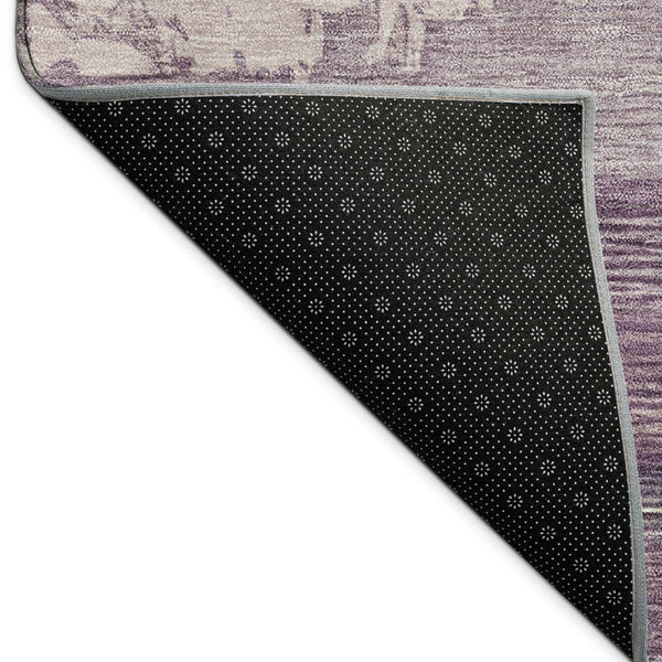 HomeRoots 8' X 10' Stylish Eggplant & Beige Abstract Indoor/Outdoor Area Rug - Durable, Washable, Versatile! 689362