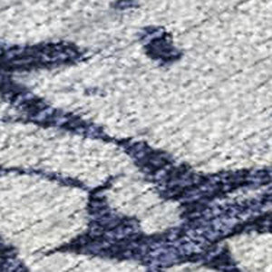 HomeRoots 10' Contemporary Navy Blue and Ivory Abstract Washable Area Rug for Indoor & Outdoor Use 689376