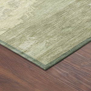 HomeRoots 9' x 12' Sage and Ivory Abstract Area Rug - Stylish, Washable, Durable for Indoor & Outdoor Spaces 689393