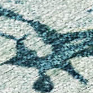 HomeRoots 8' X 10' Teal Blue & Beige Abstract Washable Area Rug - Durable, Stylish for Indoor & Outdoor Spaces 689410