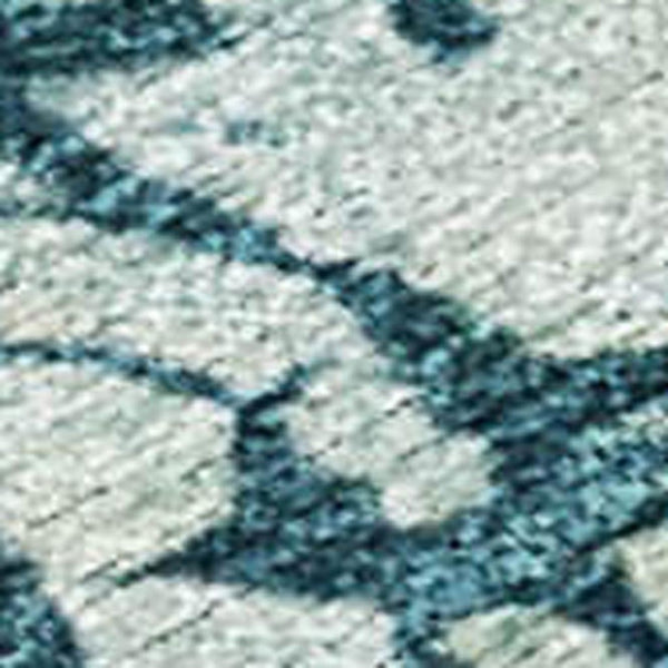 HomeRoots 9' X 12' Teal Blue & Beige Abstract Area Rug – Washable, Stain-Resistant, Indoor/Outdoor Versatility! 689411