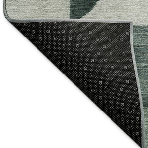HomeRoots 10' Geometric Washable Area Rug in Artichoke Green & Wheat - Perfect for Indoor & Outdoor Spaces! 689424