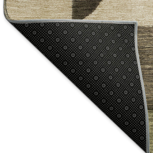 HomeRoots 10' Fern Green & Gold Geometric Indoor-Outdoor Area Rug - Durable, Stain-Resistant, Machine Washable! 689460
