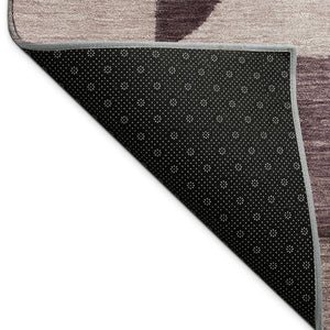 HomeRoots 9' X 12' Plum Geometric Washable Area Rug – Stylish Indoor/Outdoor Decor for Busy Homes & Patios 689471