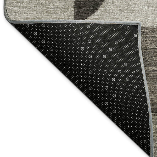 HomeRoots 9' X 12' Taupe & Beige Geometric Rug - Stylish, Washable, Indoor/Outdoor Design for Versatile Spaces 689477