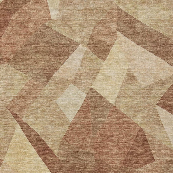 HomeRoots 10' X 14' Rust and Beige Abstract Area Rug - Stylish, Machine Washable, Indoor/Outdoor Comfort & Durability 689496