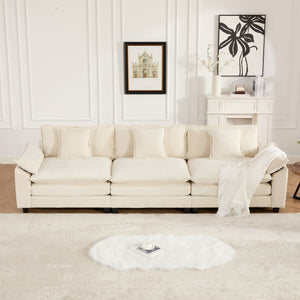 English Elm Wider Ergonomic Loveseat with Breathable Chenille Upholstery, Modular Design, Plush Double-Layer Cushioning W1143S00041 W1143S00041
