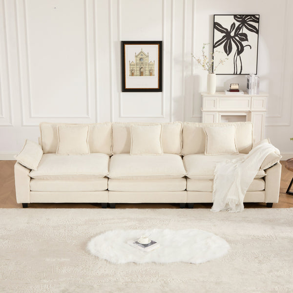 English Elm Wider Ergonomic Loveseat with Breathable Chenille Upholstery, Modular Design, Plush Double-Layer Cushioning W1143S00041 W1143S00041