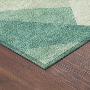 HomeRoots 8' Teal Blue and Ivory Round Abstract Rug – Stylish, Durable, Washable for Indoor & Outdoor Use 689505