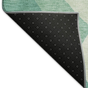HomeRoots 10' Teal Blue & Ivory Abstract Washable Area Rug - Modern, Durable Design for Indoor & Outdoor Use 689508