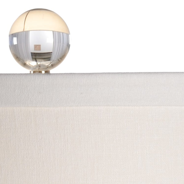 Chelsea House Matthews Matte White Ceramic Table Lamp With Clear Acrylic Base — 41" Slim Italian Minimalist Accent 68952