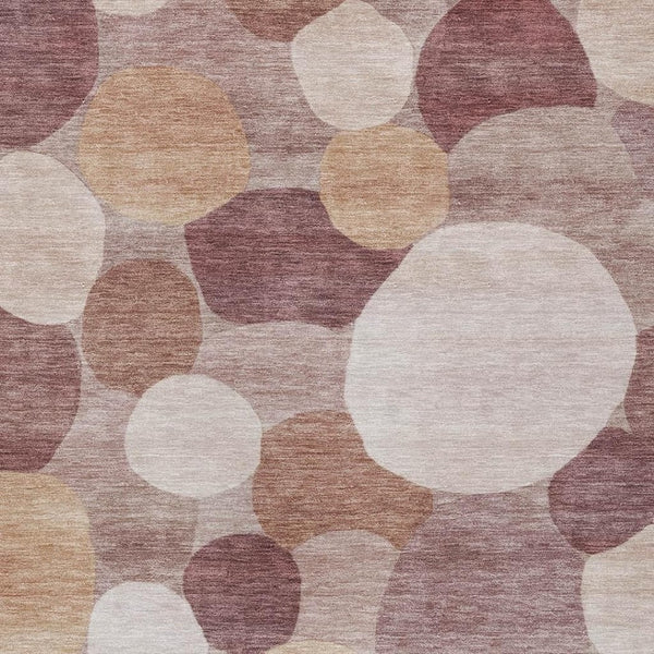 HomeRoots 10' X 14' Blush & Beige Geometric Area Rug - Stylish, Washable, Stain-Resistant for Indoor/Outdoor Use 689522