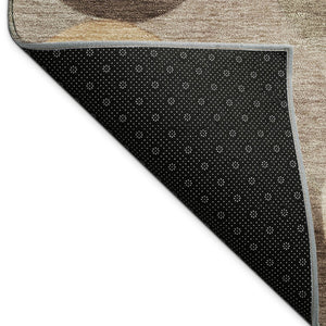 HomeRoots 10' Modern Geometric Washable Brown Copper Beige Area Rug – Durable, Stylish for Indoors & Outdoors 689528