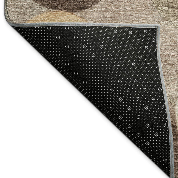 HomeRoots 10' Modern Geometric Washable Brown Copper Beige Area Rug – Durable, Stylish for Indoors & Outdoors 689528