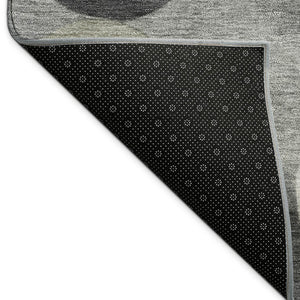 HomeRoots 10' Geometric Gray & Silver Washable Area Rug - Stylish, Durable, Ideal for Indoor & Outdoor Spaces 689534