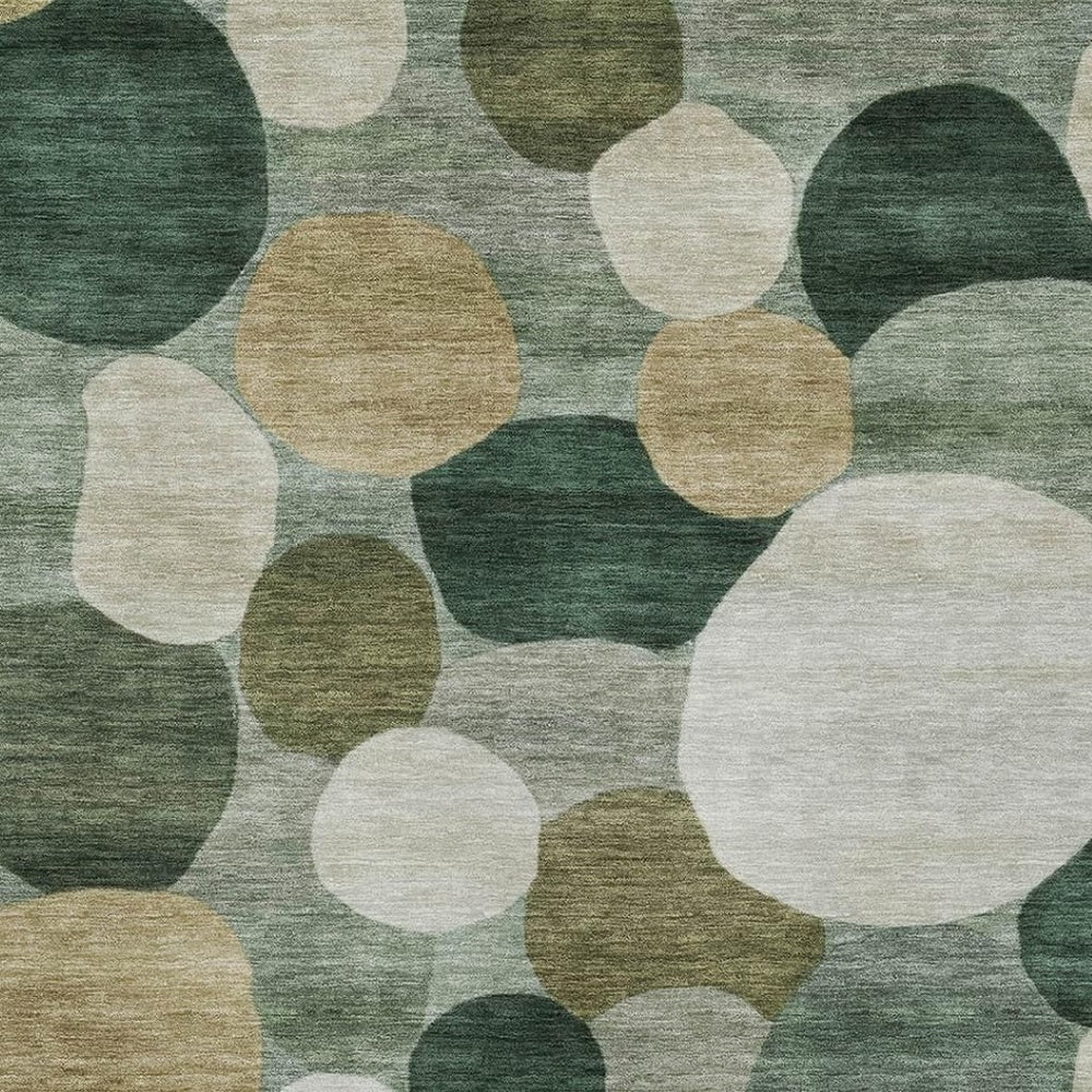 HomeRoots 10' Geometric Indoor Outdoor Area Rug - Washable, Durable, Slip-Resistant for High-Traffic Spaces 689540