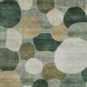 HomeRoots 10' Geometric Indoor Outdoor Area Rug - Washable, Durable, Slip-Resistant for High-Traffic Spaces 689540