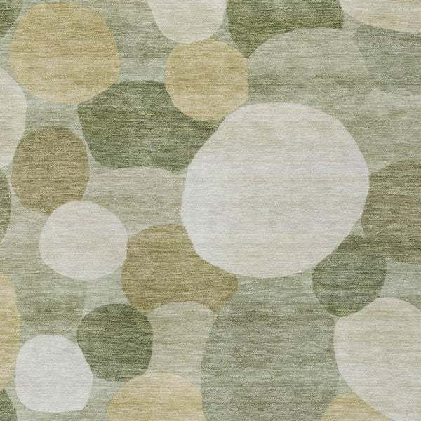 HomeRoots 8' X 10' Sage Ivory Beige Geometric Area Rug - Stylish, Washable, Indoor/Outdoor Durability for Any Space 689556