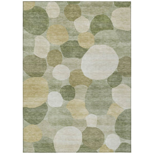 HomeRoots 10' Stylish Sage Ivory & Beige Geometric Washable Area Rug for Indoor/Outdoor Use - Durable & Easy Care 689558