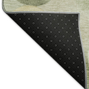 HomeRoots 10' Stylish Sage Ivory & Beige Geometric Washable Area Rug for Indoor/Outdoor Use - Durable & Easy Care 689558