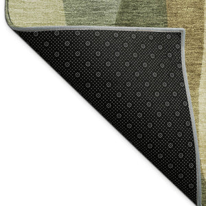 HomeRoots 10' Fern Green and Gold Abstract Area Rug – Stylish, Washable, Indoor/Outdoor – Durable and Versatile 689582
