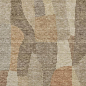 HomeRoots 8' X 10' Stylish Khaki and Beige Abstract Area Rug – Durable, Washable, Perfect for Indoor & Outdoor Use! 689586
