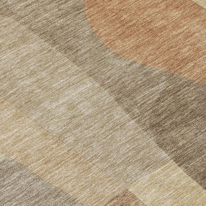 HomeRoots 8' X 10' Stylish Khaki and Beige Abstract Area Rug – Durable, Washable, Perfect for Indoor & Outdoor Use! 689586