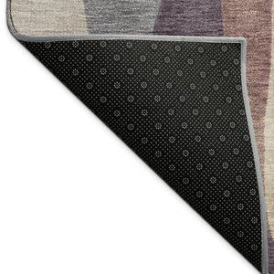 HomeRoots 8' X 10' Abstract Plum and Copper Area Rug - Washable, Durable, Indoor/Outdoor, Modern Design for Any Space 689592