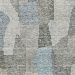 HomeRoots 8' X 10' Stylish Taupe and Blue Abstract Washable Area Rug for Indoor & Outdoor Versatility 689598