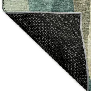 HomeRoots 10' Teal Blue & Copper Abstract Washable Area Rug - Stylish, Durable, Indoor/Outdoor Use, Low Maintenance 689606