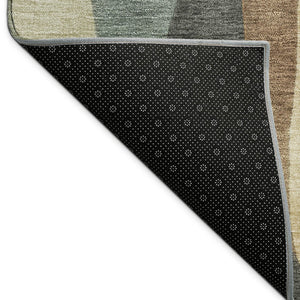 HomeRoots 5' X 8' Terra Cotta & Gray Abstract Area Rug – Stylish, Washable for Indoor/Outdoor Use, Durable Design 689608
