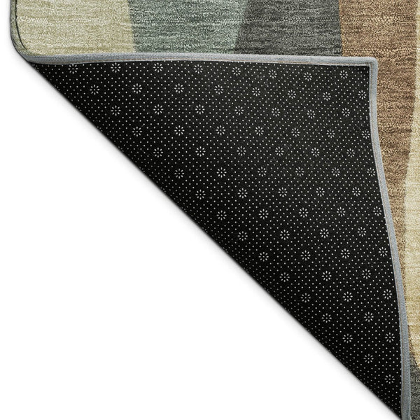 HomeRoots 5' X 8' Terra Cotta & Gray Abstract Area Rug – Stylish, Washable for Indoor/Outdoor Use, Durable Design 689608