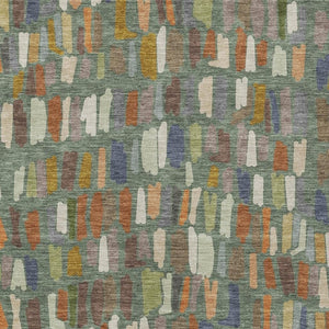HomeRoots 10' X 14' Artichoke Green Striped Washable Area Rug for Indoor & Outdoor Spaces - Durable & Stylish! 689618
