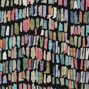 HomeRoots 8' X 10' Washable Black, Pink & Green Striped Area Rug - Indoor/Outdoor, Durable & Easy Care Design 689622