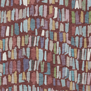 HomeRoots 5' X 8' Washable Burgundy Teal Blue & Green Striped Area Rug - Durable, Stain-Resistant for Indoor/Outdoor Use 689626