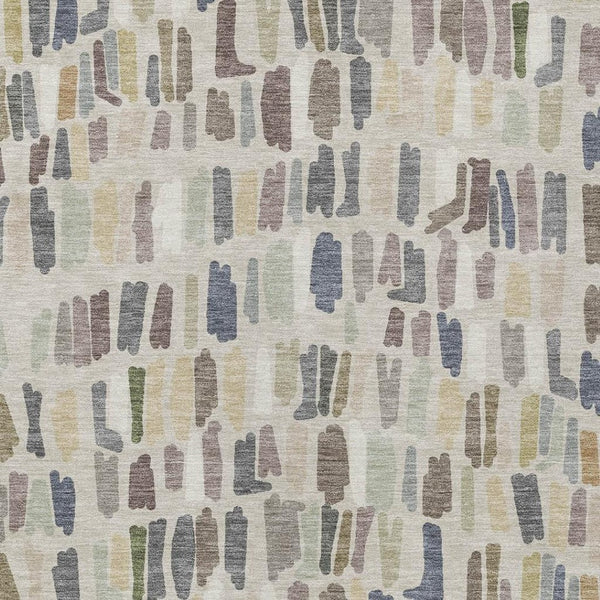 HomeRoots 10' Elegant Linen Gray and Beige Striped Area Rug - Washable, Durable, Stain-Resistant Design for Indoors & Outdoors 689660