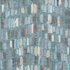 HomeRoots 9' Striped Teal Blue Taupe Beige Area Rug - Washable Indoor Outdoor Design, Stain-Resistant & Durable 689671