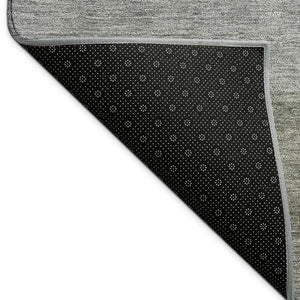 HomeRoots 5' Modern Green and Gray Abstract Washable Area Rug - Indoor/Outdoor Stain-Resistant, Easy Care 689686
