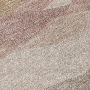 HomeRoots 8' X 10' Coffee and Gray Abstract Washable Area Rug - Durable, Stylish, Ideal for Indoor/Outdoor Use 689694